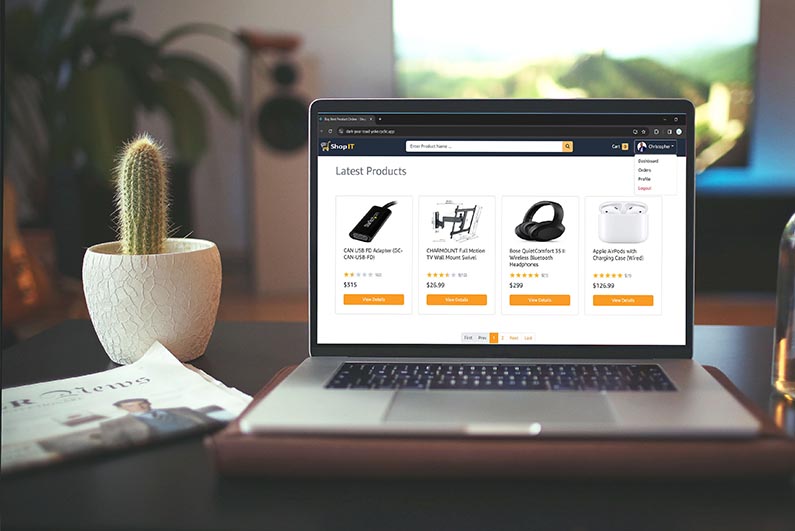 Web base e-commerce app